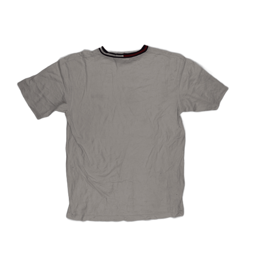 Tommy Hilfiger Vintage White Cotton T-Shirt Large Crew Neck Casual Style