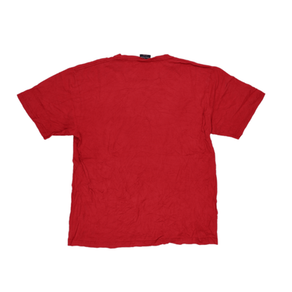 Nautica Red Cotton Crew Neck T-Shirt Men Size Large Vintage Classic