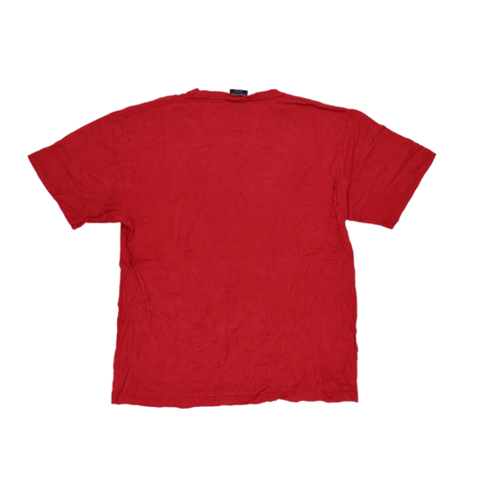 Nautica Red Cotton Crew Neck T-Shirt Men Size Large Vintage Classic