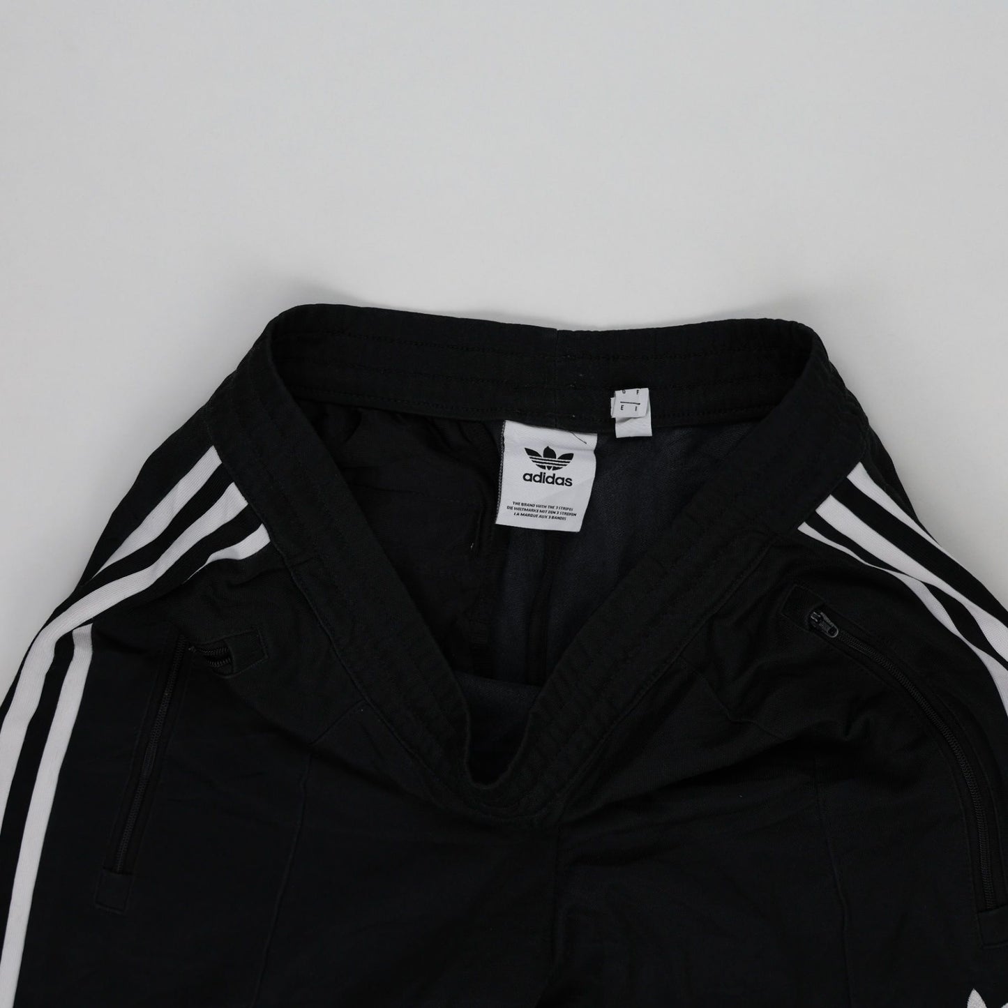 adidas Black Three Stripe Track Pants Men's Large 88cm Waist 77cm Inseam Polyester
