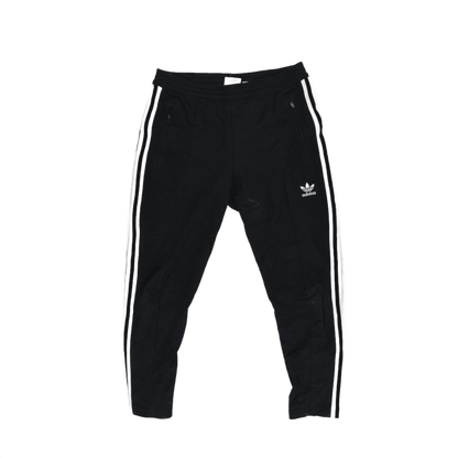 adidas Black Three Stripe Track Pants Men's Large 88cm Waist 77cm Inseam Polyester