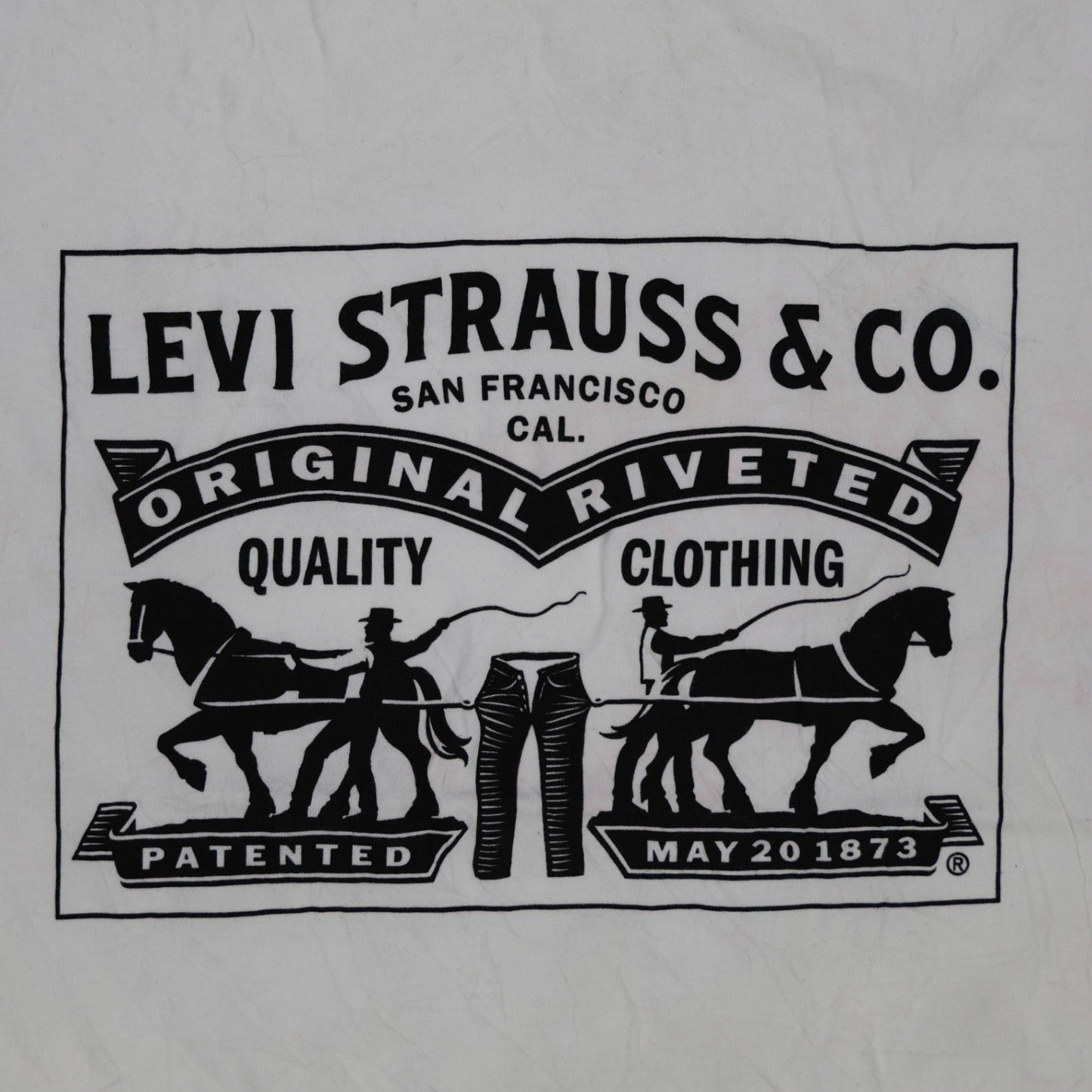 Levi's White Graphic T-Shirt Large Unisex Vintage Cotton Crew Neck