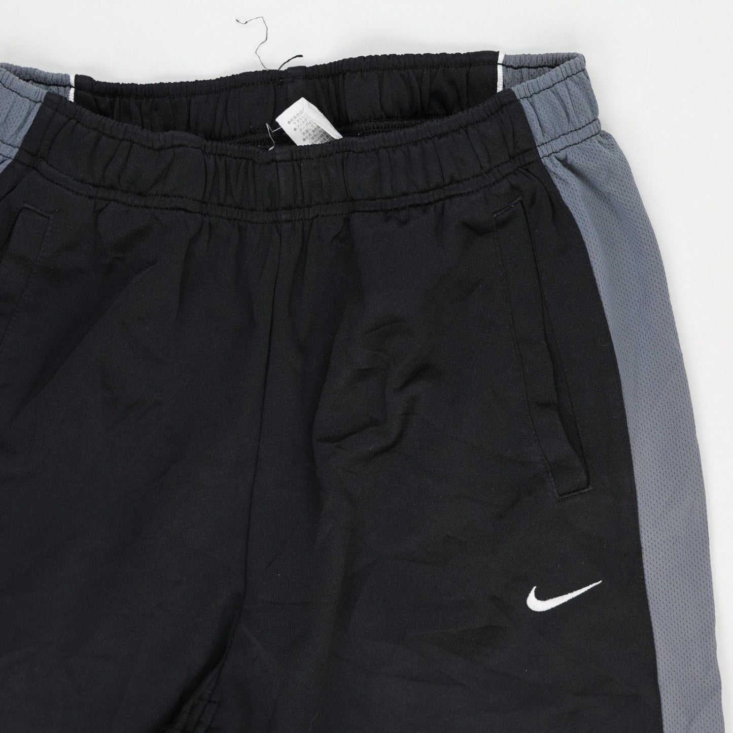 Nike Dri-FIT Black Grey Athletic Track Trousers Size L Polyester