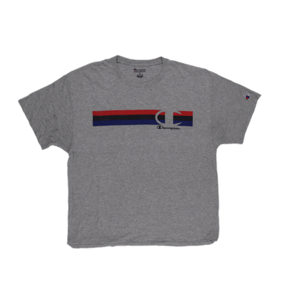 Champion Vintage Grey Cotton T-Shirt XL Crew Neck Casual Men's Clothing