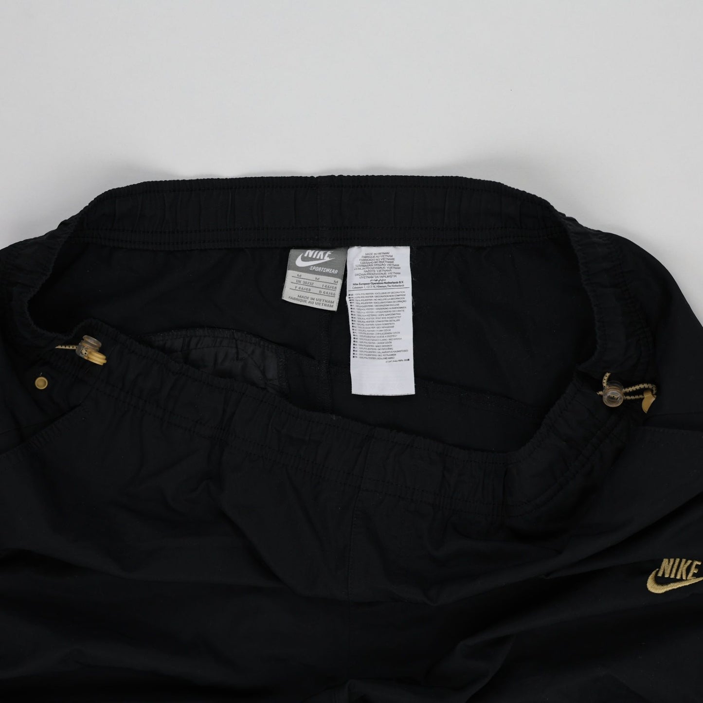 Nike Black Vintage Track Trousers XL Nylon Astronaut Detail