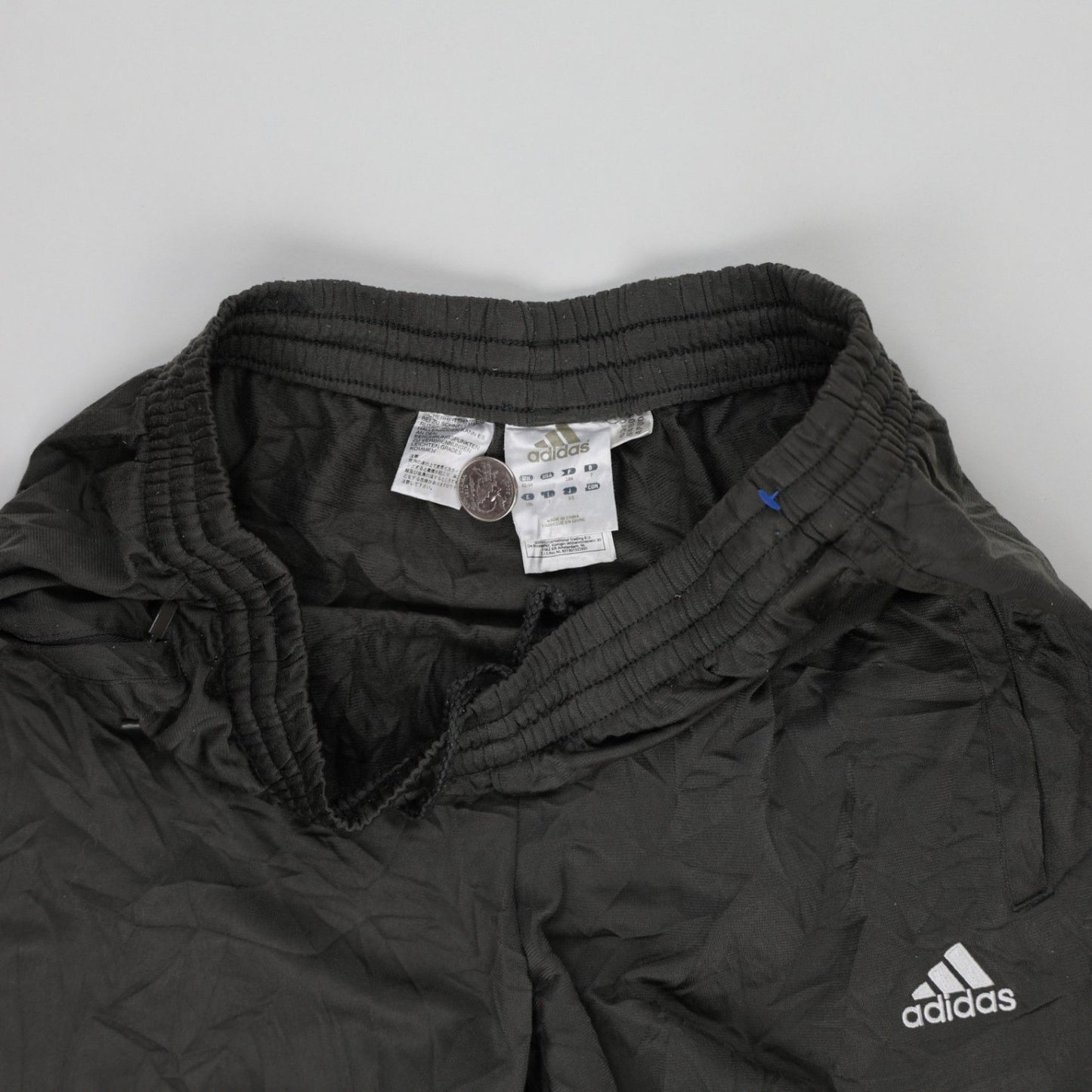 adidas Vintage Grey Track Trousers Large 36 in Waist 30 in Inseam Polyester