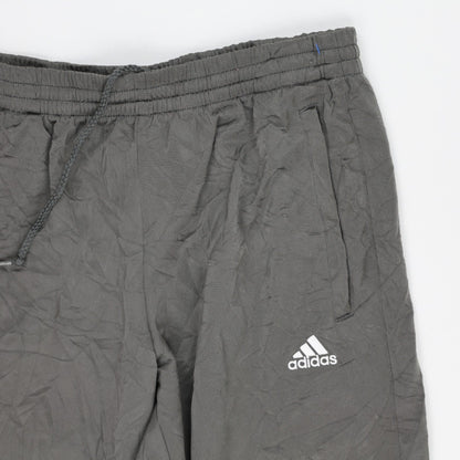 adidas Vintage Grey Track Trousers Large 36 in Waist 30 in Inseam Polyester