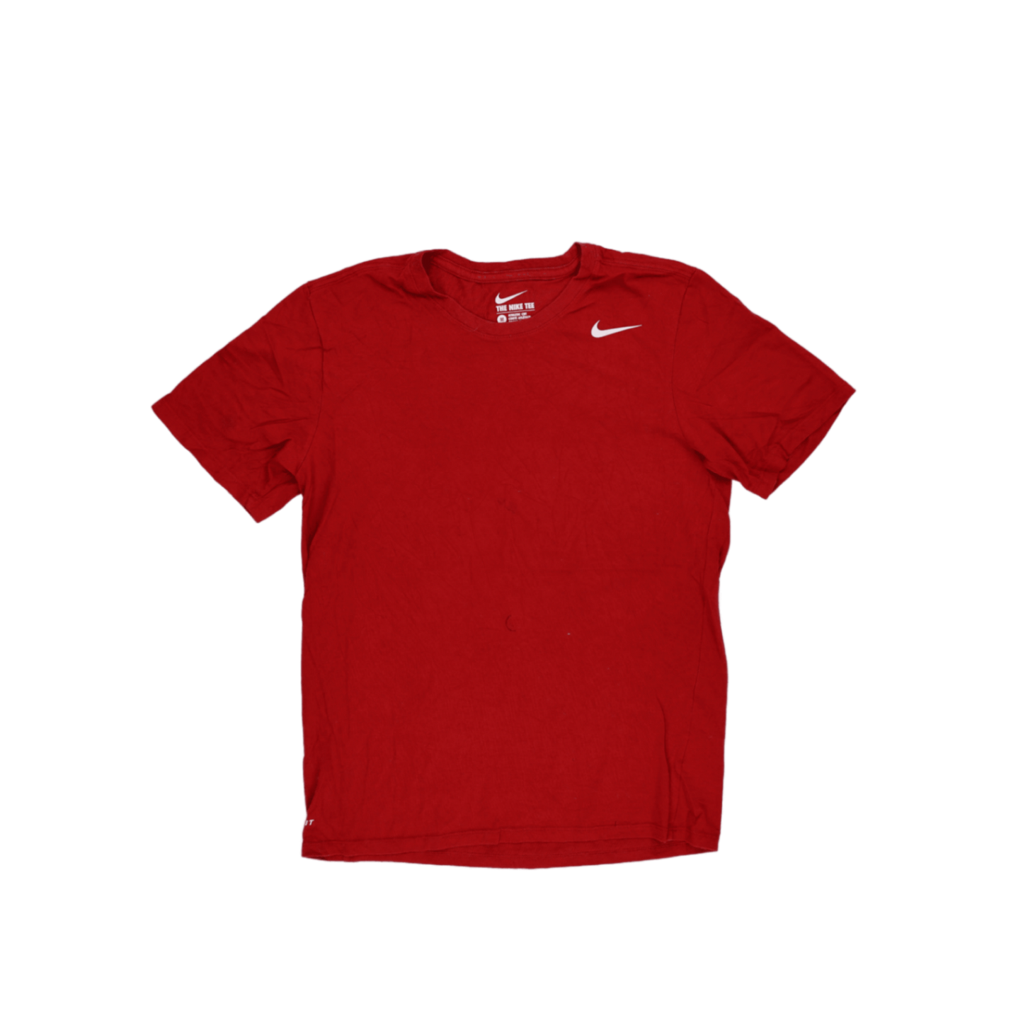 Nike Red Dri-Fit Athletic Cut Short Sleeve T-Shirt Men Medium Polyester Blend