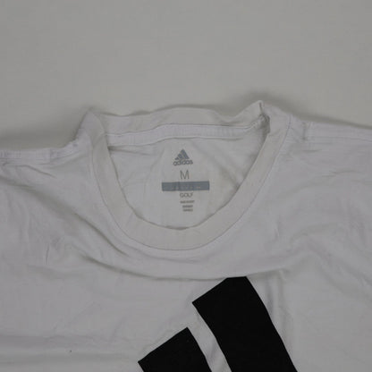 Adidas White Golf T-Shirt Men's Medium Cotton Crew Neck Casual Tee