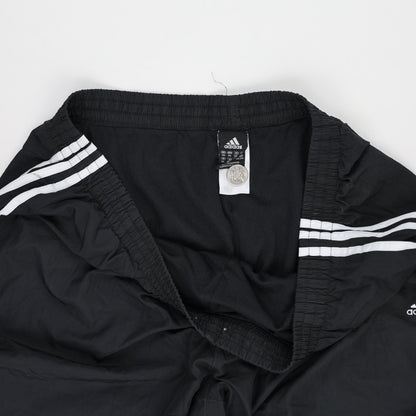 Adidas Black Three Stripe Track Pants Large Polyester Mens 78 cm Inseam 42 cm Waist