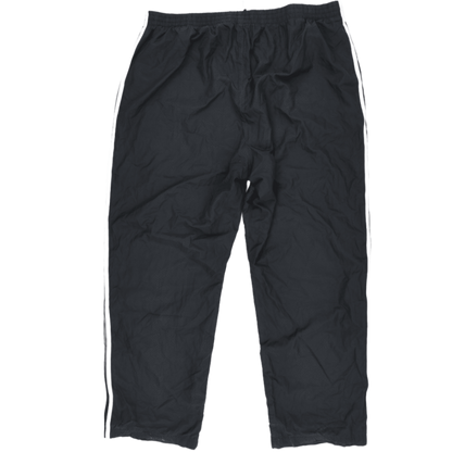 Adidas Black Three Stripe Track Pants Large Polyester Mens 78 cm Inseam 42 cm Waist