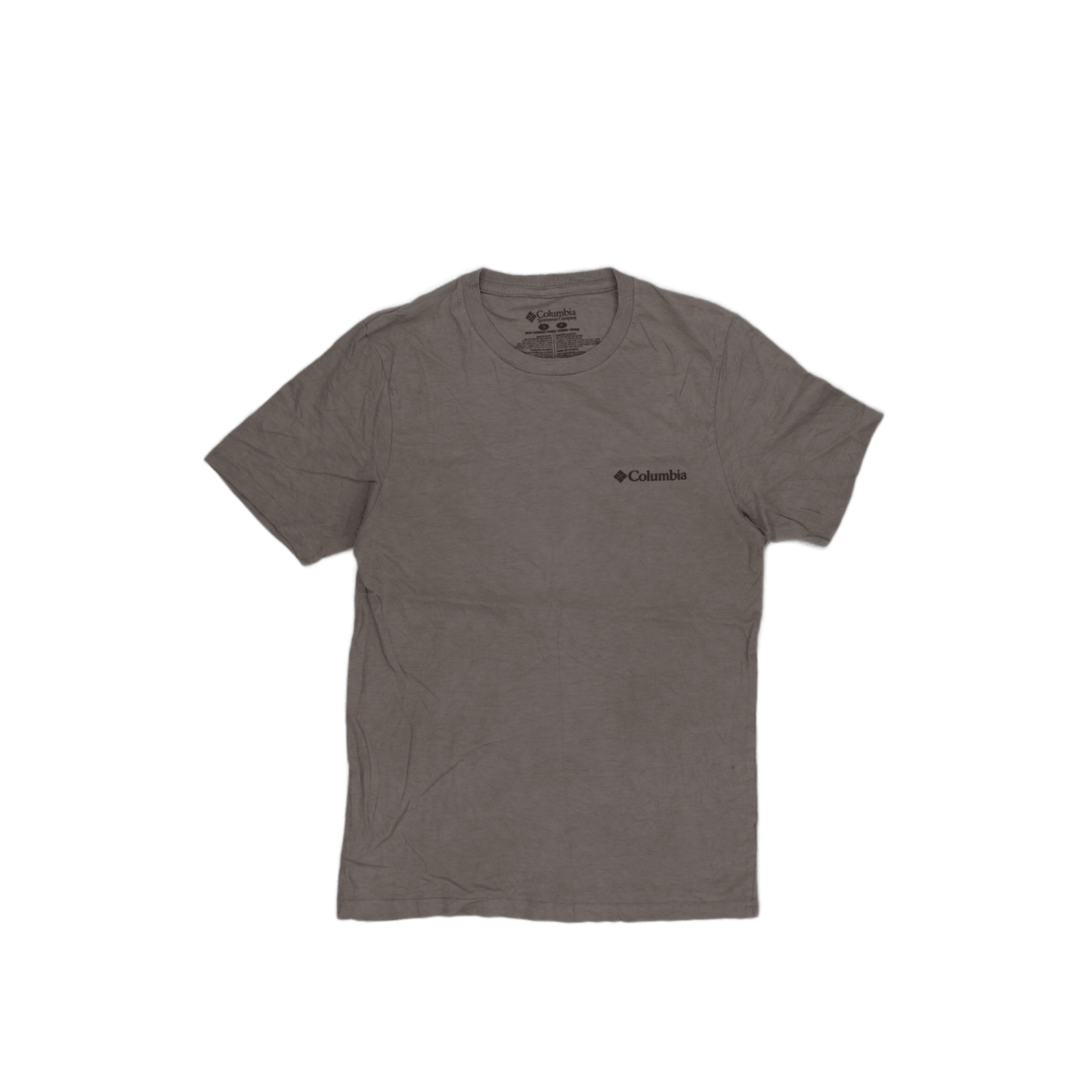 Columbia Grey Graphic Tee Small 100% Cotton Crew Neck Men's T-Shirt