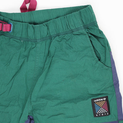 adidas Atric Track Pants Green Navy Medium Nylon Vintage