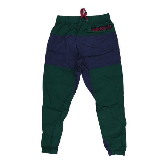 adidas Atric Track Pants Green Navy Medium Nylon Vintage