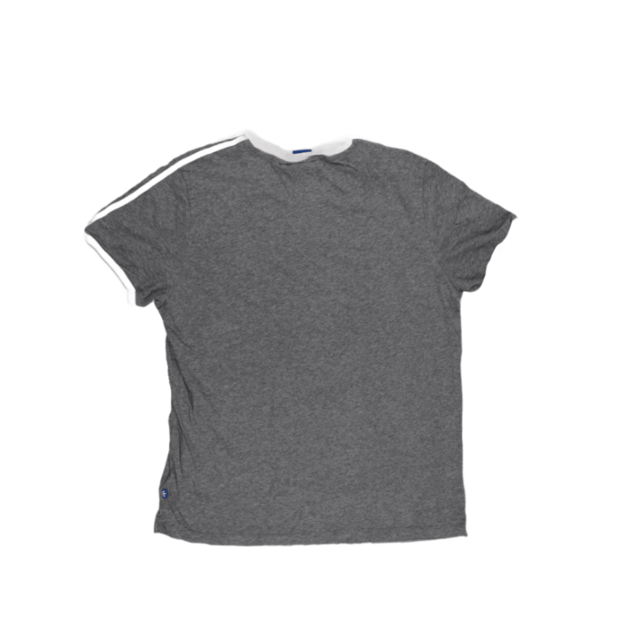 adidas Grey Trefoil Logo T-Shirt Unisex UK 12 Medium Cotton Blend Casual Crew Neck