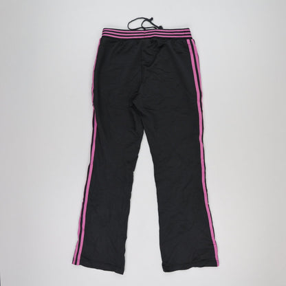 adidas Vintage Women's Track Trousers Black Pink Size 12 Polyester
