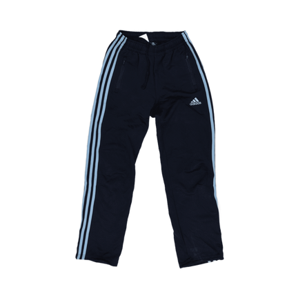 adidas Navy Blue Three-Stripes Track Pants Men's Medium Polyester Blend Vintage