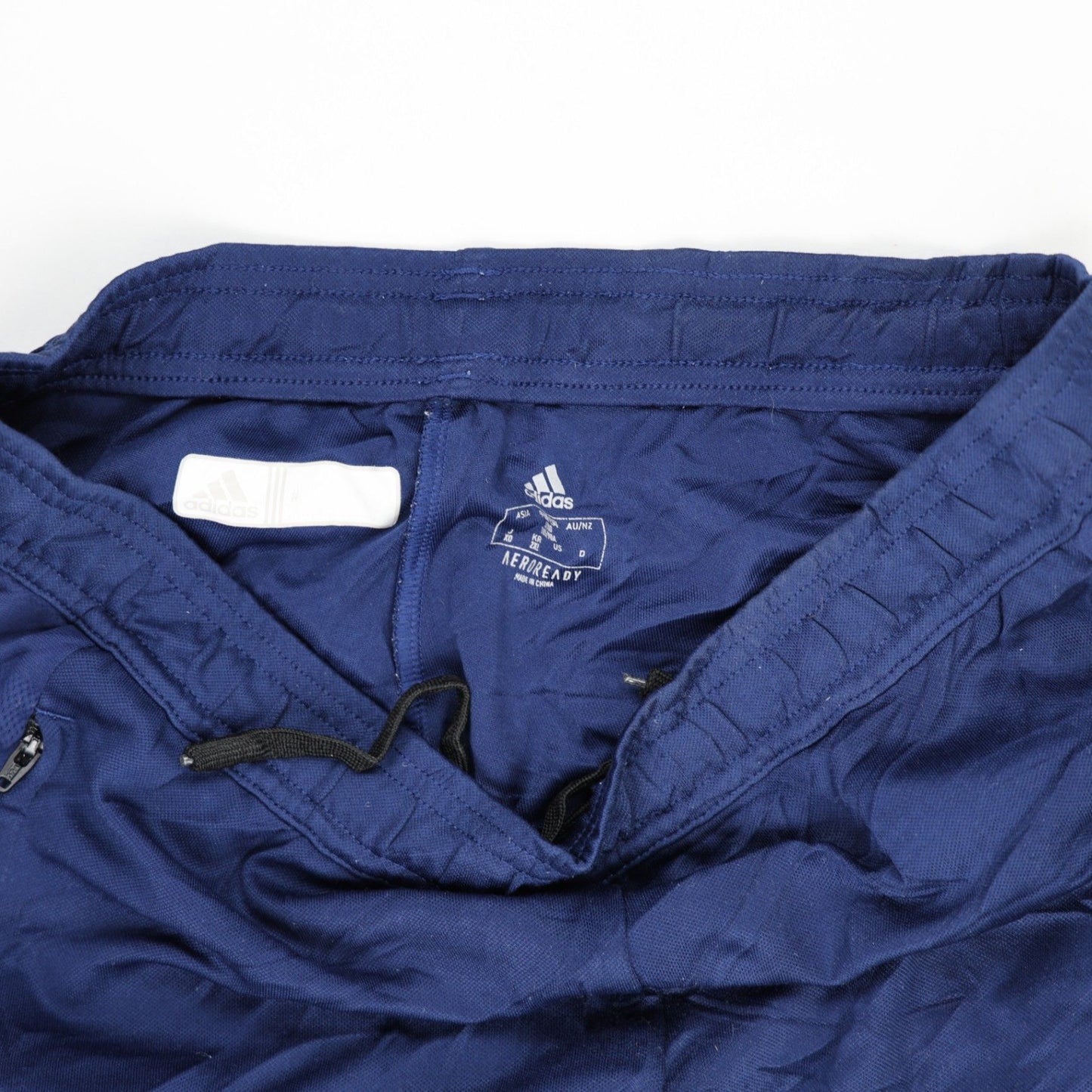 adidas AEROREADY Navy Blue Track Pants Large Polyester Mens 76 cm Inseam 41 cm Waist Size