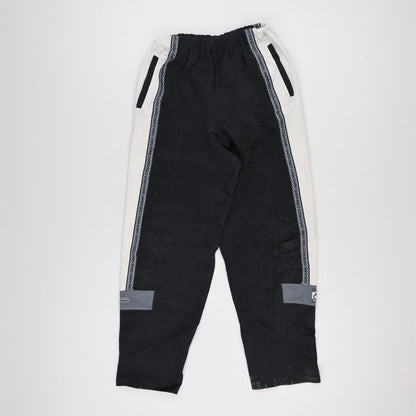 Champion Vintage Black White Panelled Track Pants Medium Polyester