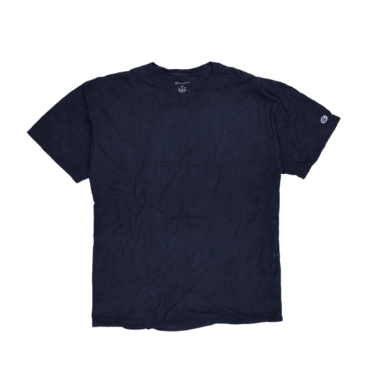 Champion Classic Navy Blue XXL Cotton T-Shirt Crew Neck Casual