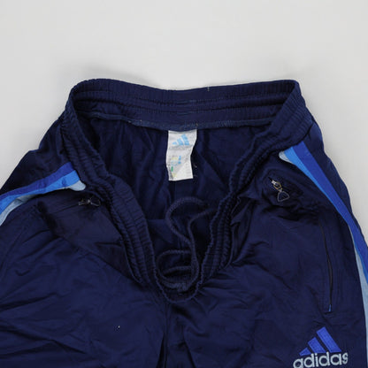 adidas Vintage Blue Track Bottoms Men Size L Nylon 77 cm Inseam 44 cm Waist