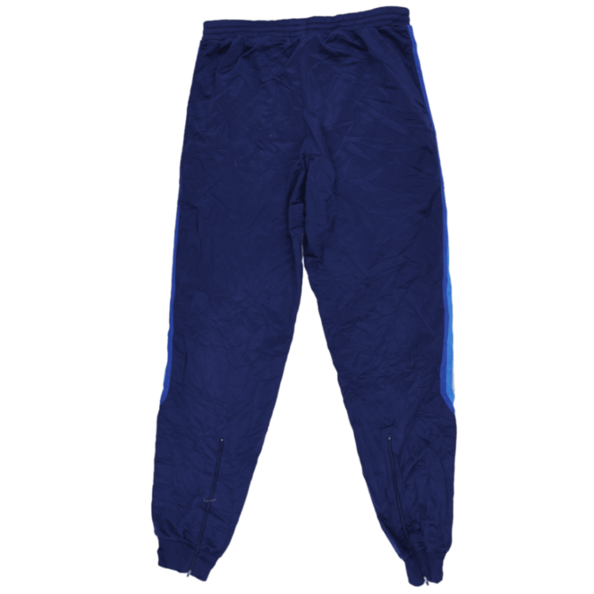 adidas Vintage Blue Track Bottoms Men Size L Nylon 77 cm Inseam 44 cm Waist