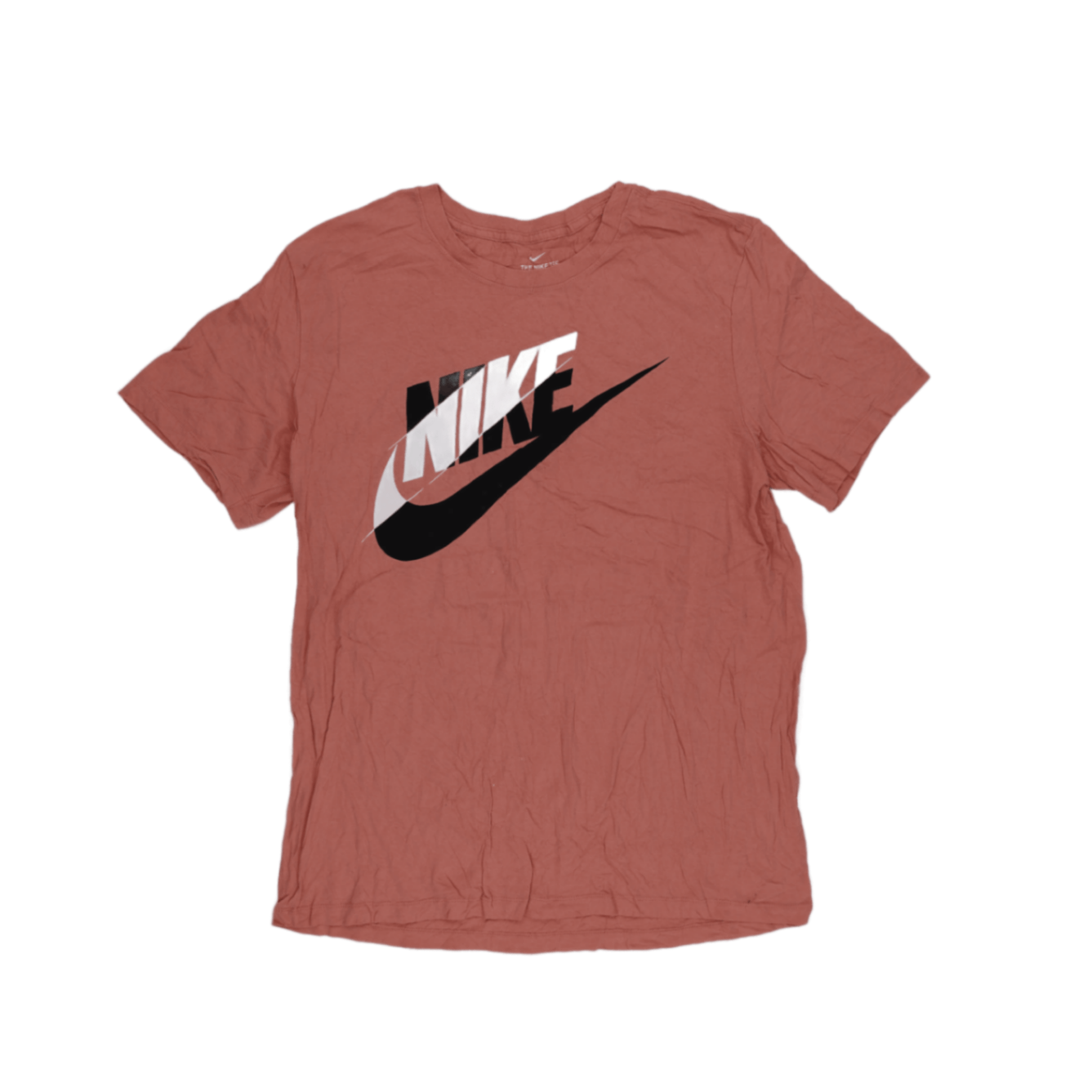 Nike Graphic Tee Peach Large Cotton Short Sleeve Crew Neck Mens T-Shirt