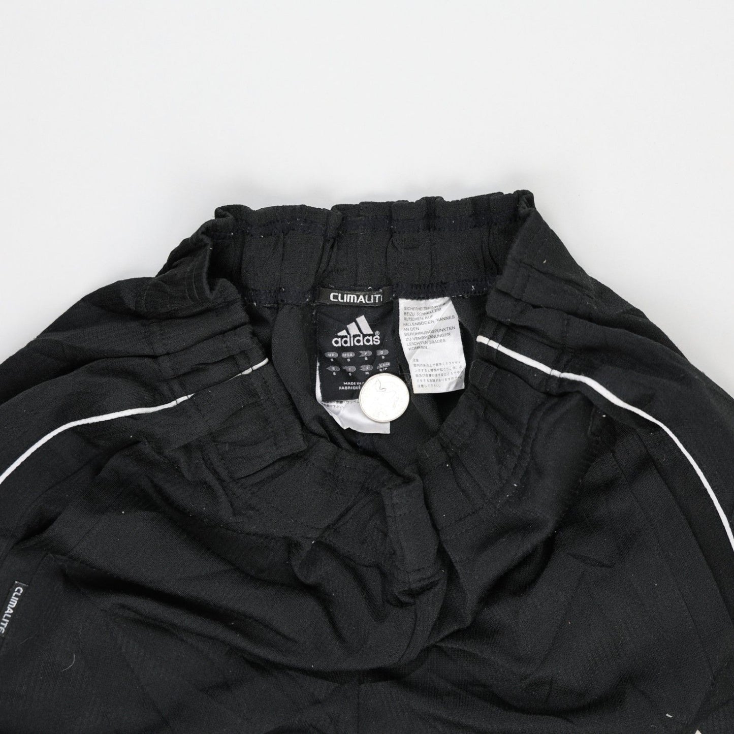 adidas Climalite Black Track Trousers Large 80cm Inseam 38cm Waist Polyester