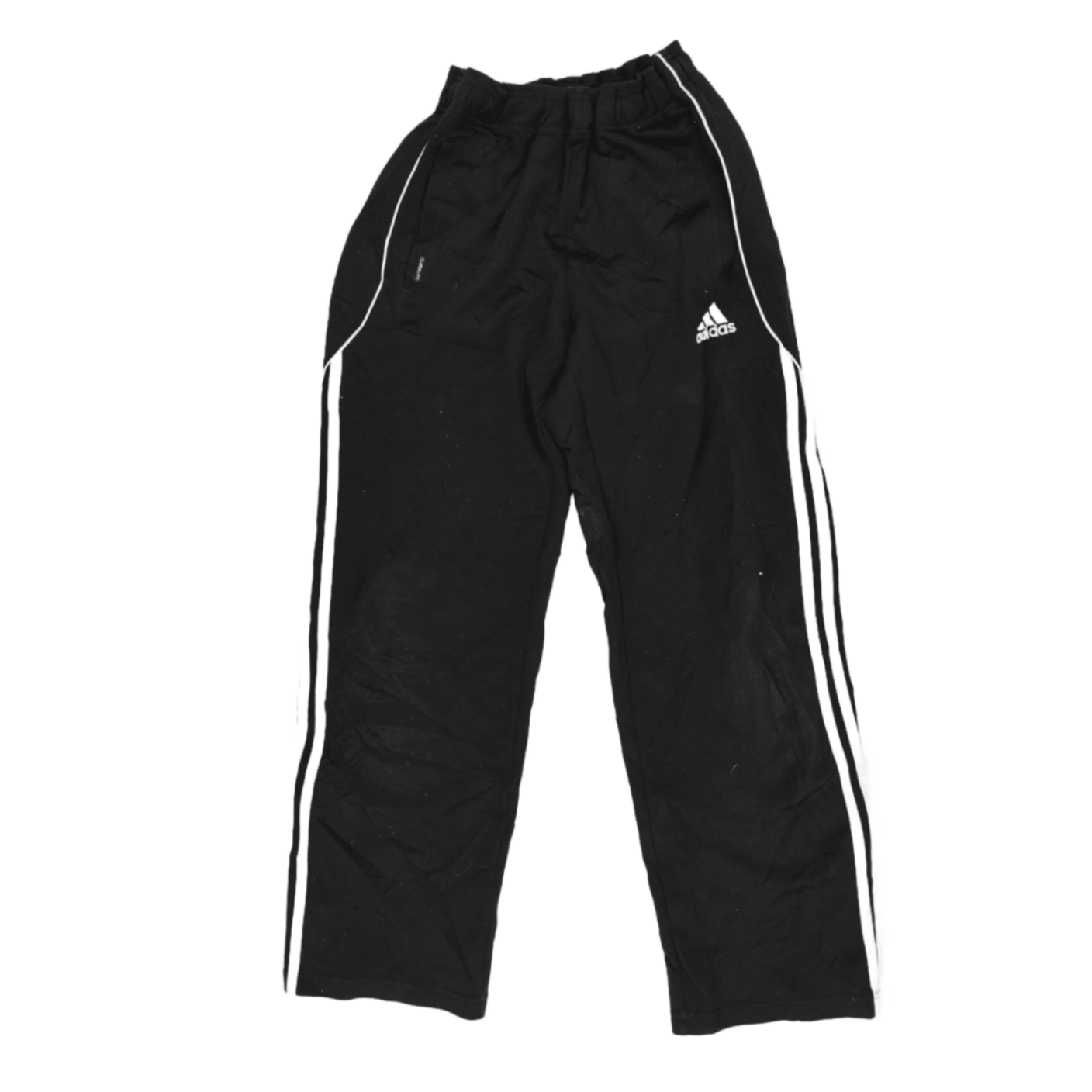 adidas Climalite Black Track Trousers Large 80cm Inseam 38cm Waist Polyester