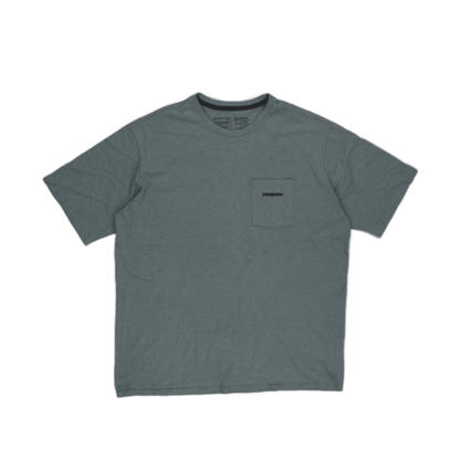 Patagonia Responsibili-Tee Blue Large Casual T-Shirt 96% Recycled Cotton 4% Recycled Polyester Crew Neck