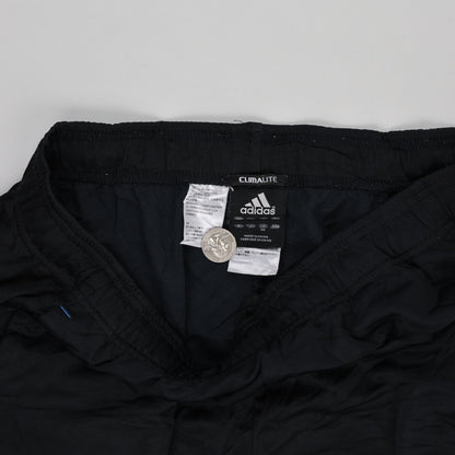 adidas Climalite Black Blue Striped Track Trousers Men Medium 76cm Inseam 38cm Waist Polyester