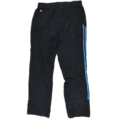 adidas Climalite Black Blue Striped Track Trousers Men Medium 76cm Inseam 38cm Waist Polyester