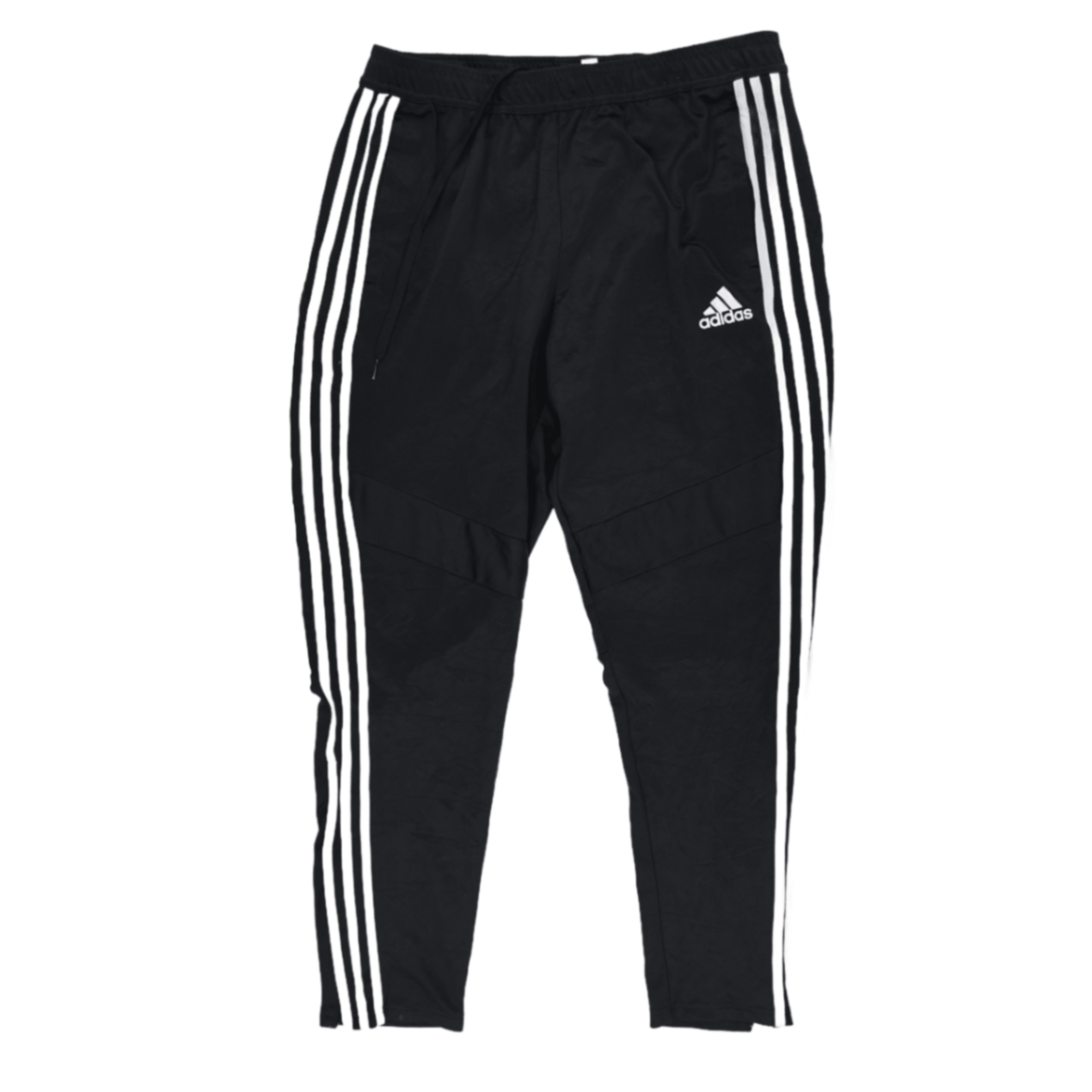 Adidas Black Three Stripe Slim Fit Joggers Large 44 Waist 76 Inseam Polyester