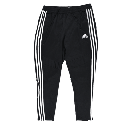 Adidas Black Three Stripe Slim Fit Joggers Large 44 Waist 76 Inseam Polyester