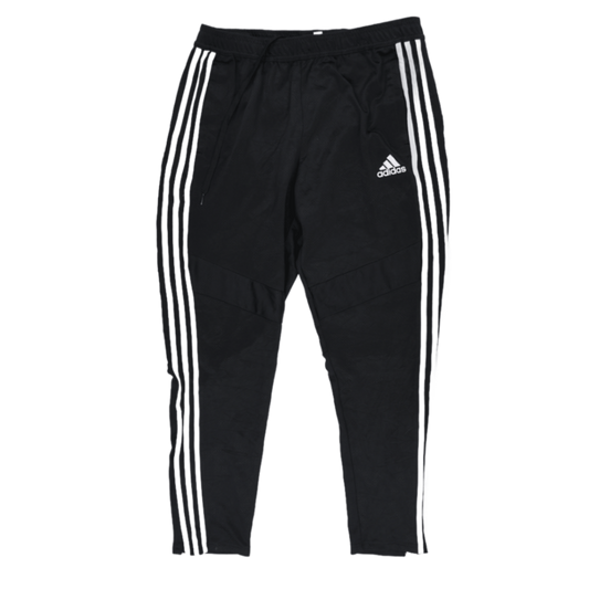 Adidas Black Three Stripe Slim Fit Joggers Large 44 Waist 76 Inseam Polyester
