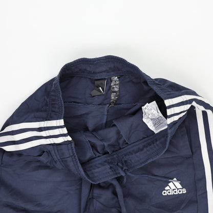 adidas Navy Blue Tracksuit Bottoms Men's Size M/L Polyester Blend 76cm Inseam