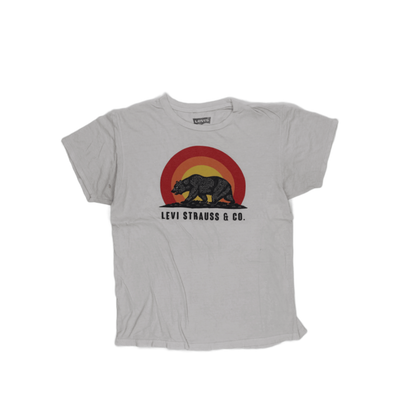 Levi's White Bear Graphic T-Shirt Large Cotton Crew Neck Men's
