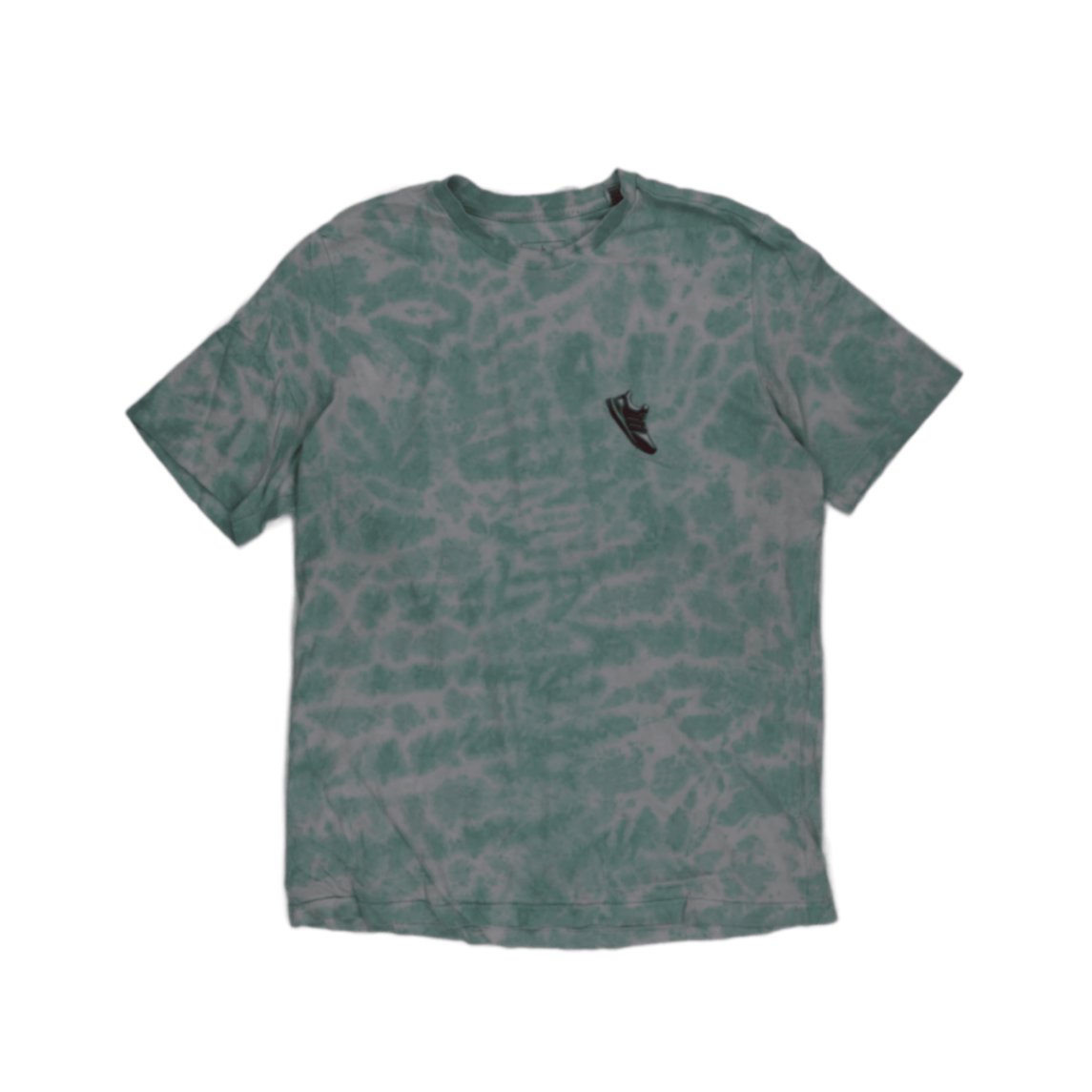 adidas Men's Tie-Dye T-Shirt Green Large 100% Cotton Crew Neck Casual Tee