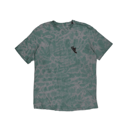 adidas Men's Tie-Dye T-Shirt Green Large 100% Cotton Crew Neck Casual Tee