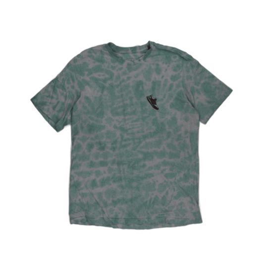 adidas Men's Tie-Dye T-Shirt Green Large 100% Cotton Crew Neck Casual Tee