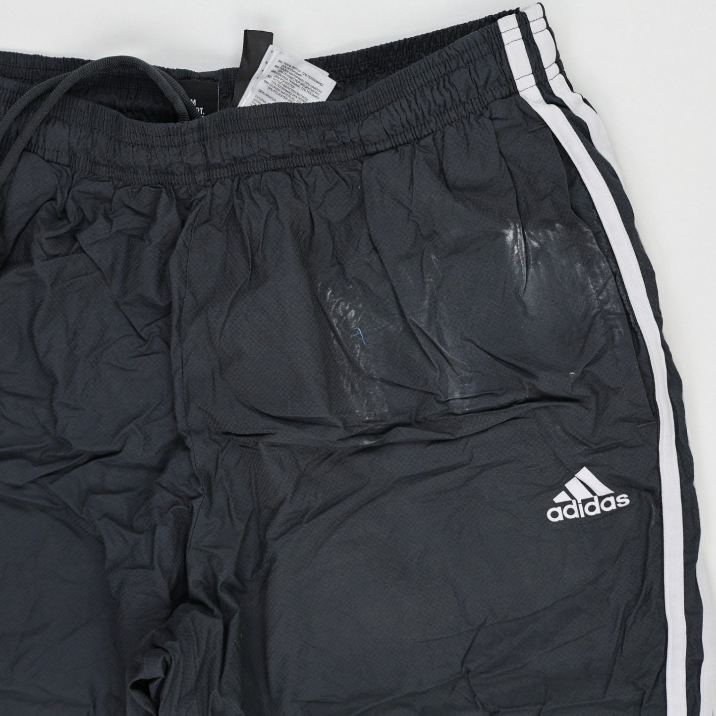 adidas Black Track Pants Large Nylon Mens Athletic Wear
