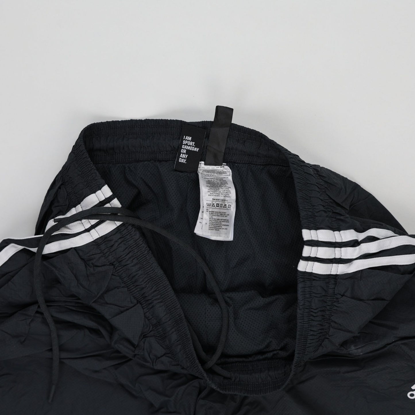 adidas Black Track Pants Large Nylon Mens Athletic Wear
