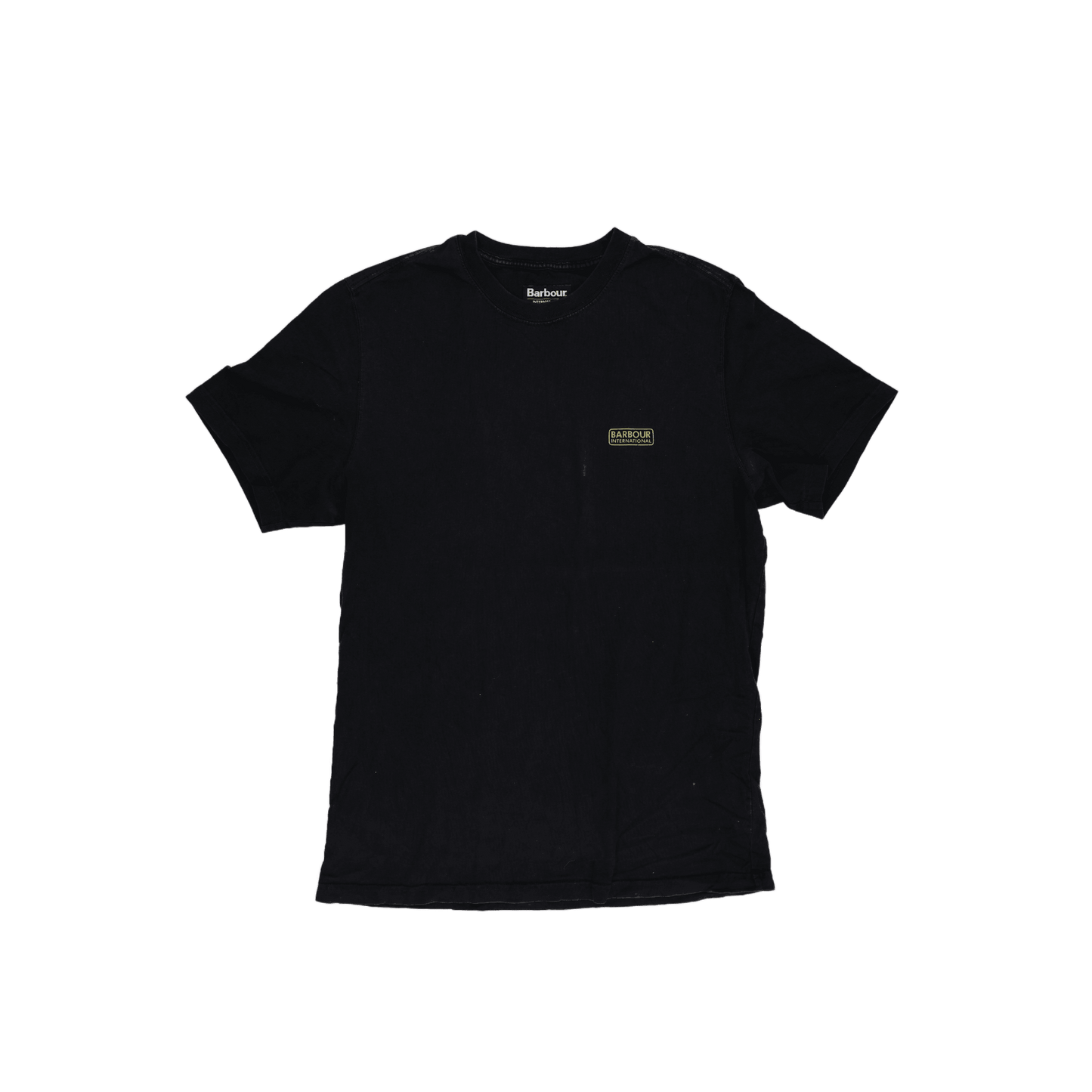 Barbour International Black T-Shirt Men's Size M Cotton Casual Crew Neck