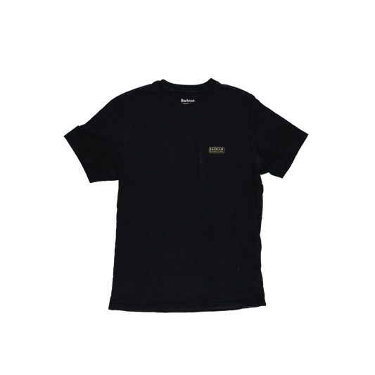Barbour International Black T-Shirt Men's Size M Cotton Casual Crew Neck