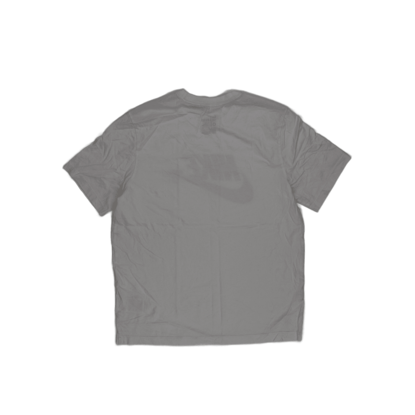 Nike White Graphic Tee XL Cotton Crew Neck with Heart Accent