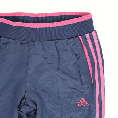 adidas ClimaLite Navy Blue Pink Stripe Track Trousers Size Small Polyester