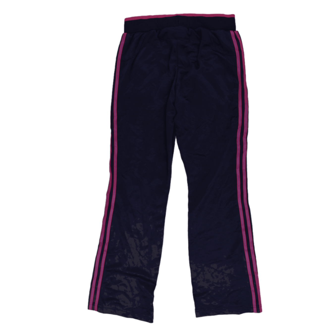 adidas ClimaLite Navy Blue Pink Stripe Track Trousers Size Small Polyester