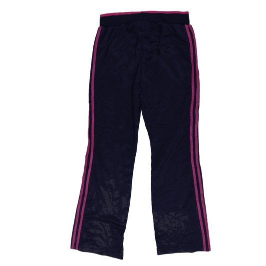 adidas ClimaLite Navy Blue Pink Stripe Track Trousers Size Small Polyester
