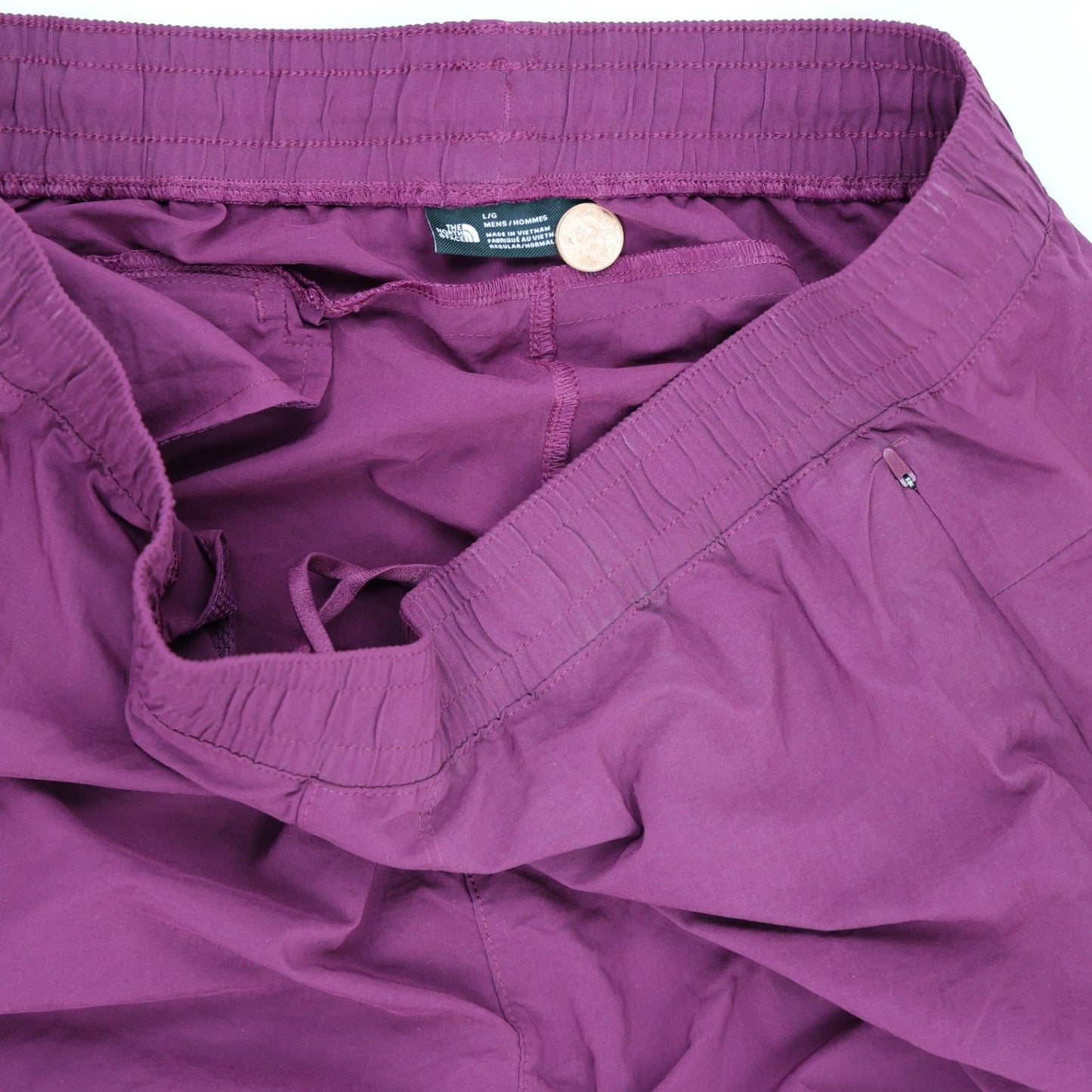 The North Face Men's Burgundy Nylon Joggers Size Large 76cm Inseam