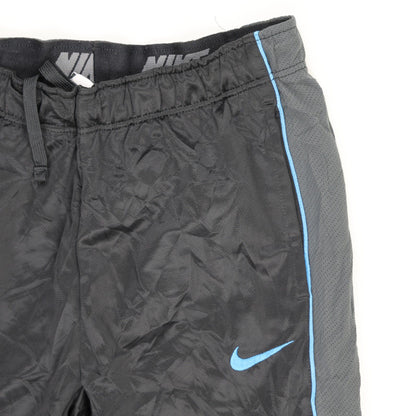 Nike Track Trousers Black Blue Size M Polyester